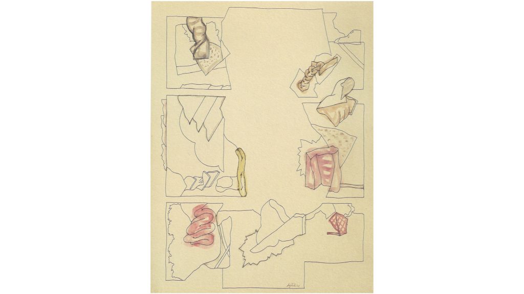 Manuel Baptista - Sequência, 1972, India ink, watercolour and graphite on paper, 62,5 x 48cm