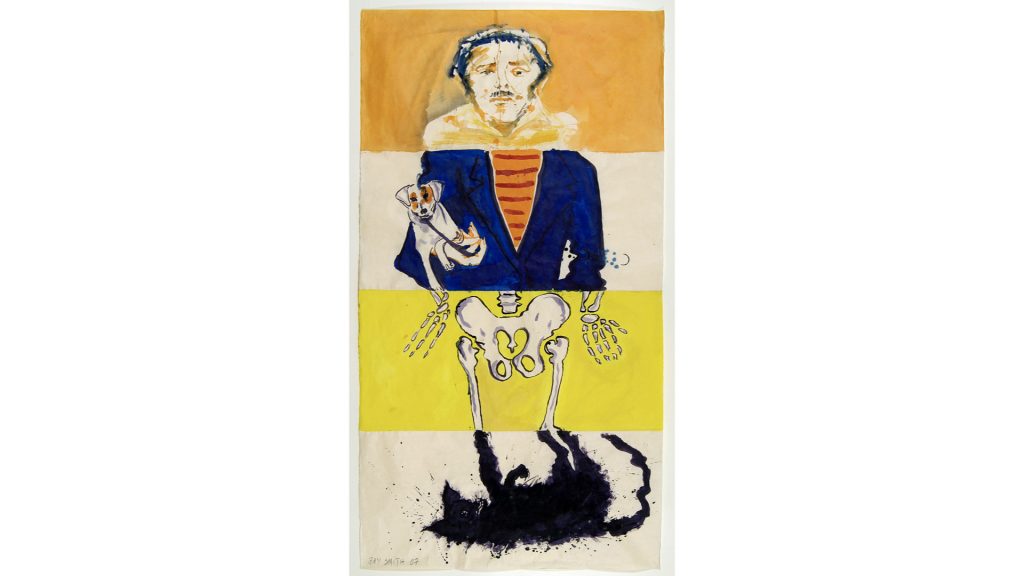 Ray Smith - Pedro, Série "Cadáver Exquisito", 2007, Chinese lacquer on paper, 185 x 82cm