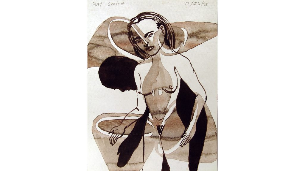 Ray Smith - Sem Título, da Série "Sombras y", 1998, Mixed media on paper, 30 x 20cm
