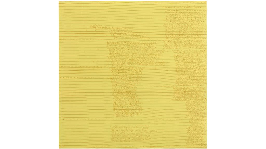 Avelino Sá - O Solitário (da Série Microgramas), 2019, Encáustica sobre madeira, 60 x 60cm