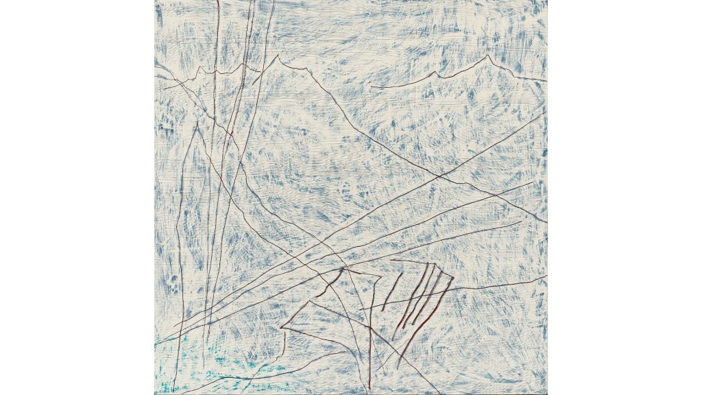 Avelino Sá - No coração da Terra, 2026, Encáustica sobre madeira, 150 x 150cm