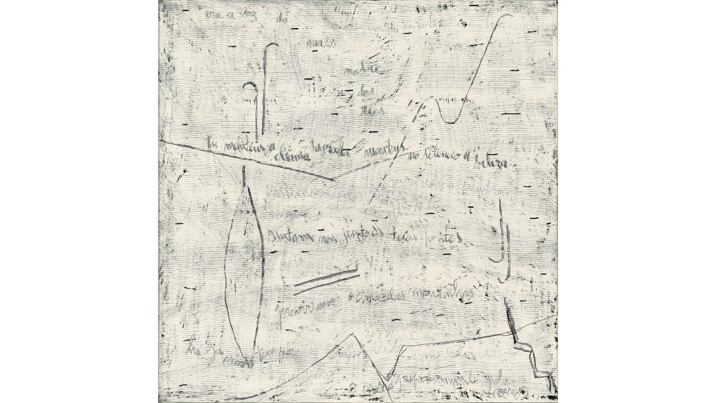 Avelino Sá - Na orla da floresta, 2026, Encáustica sobre madeira, 120 x 120cm