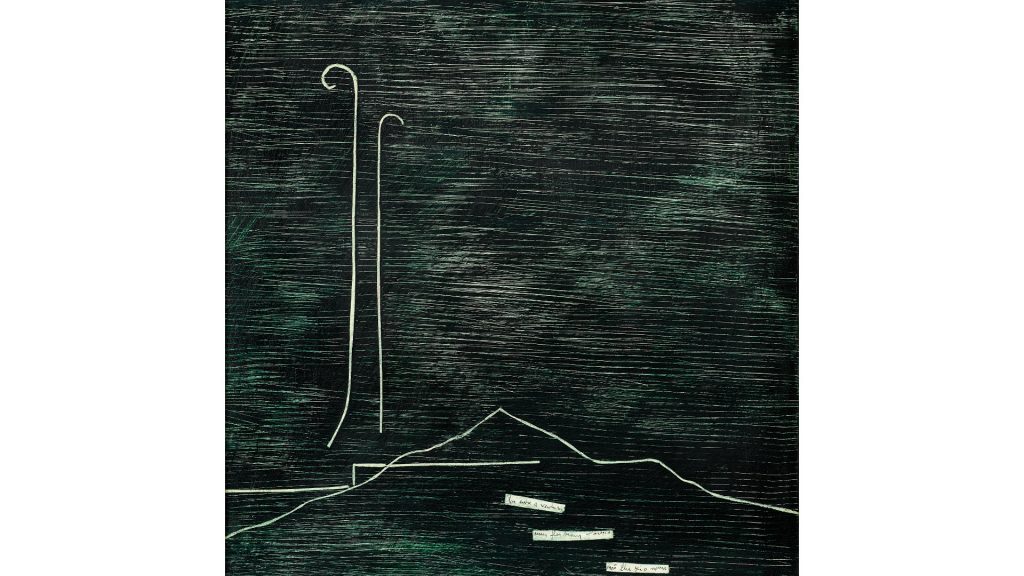 Avelino Sá - Como são verdes os filamentos dos salgueiros sobre as águas deslizantes, 2026, Encáustica sobre madeira, 60 x 60cm