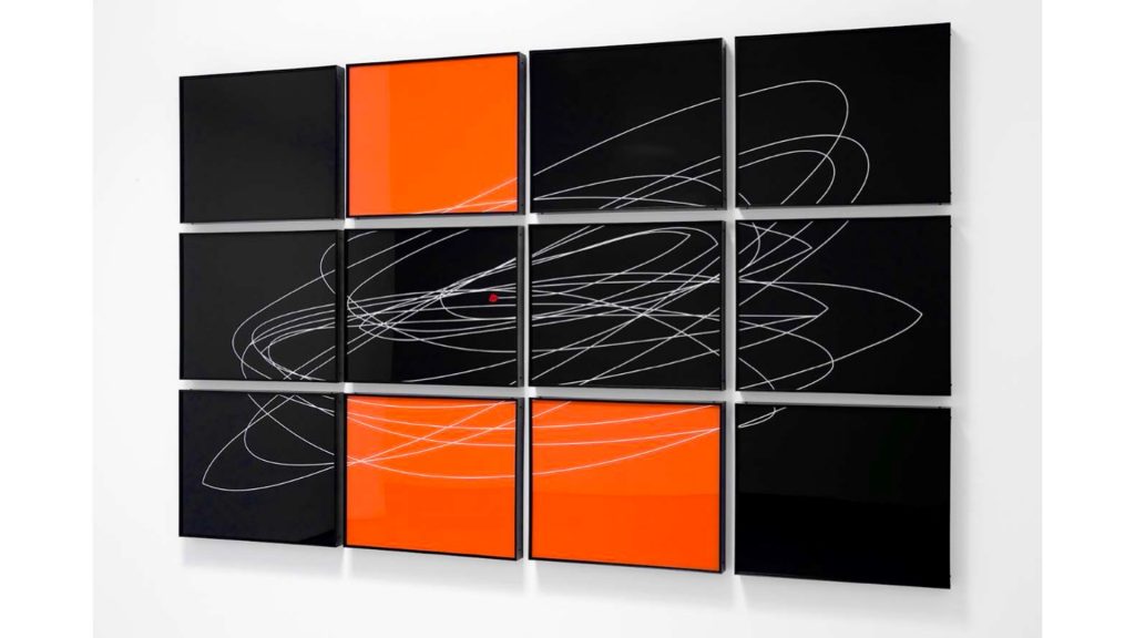 João Louro - Big Bang #03, 2007, Acrílico sobre tela e plexiglass, 160 x 266cm