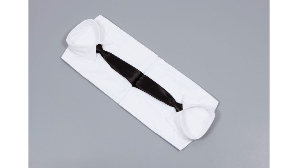 Pedro Valdez Cardoso - Un autre, 2021, Camisas e gravatas masculinas costuradas, 77,5 x 38cm