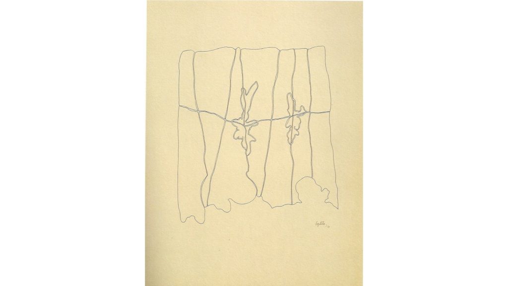 Manuel Baptista - Falésia, 1970, Tinta-da-china, aguarela e grafite sobre papel, 62,5 x 48cm