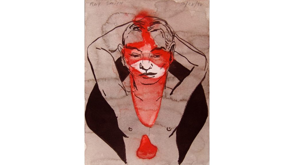 Ray Smith - Sem Título, da Série "Sombras y", 1998, Técnica mista sobre papel, 30 x 20cm