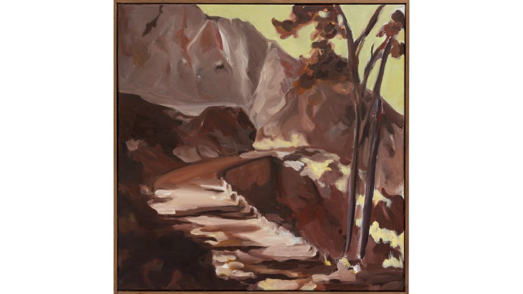 Rui Calçada Bastos - Por esta estrada não se chega ao mar, 2025, Óleo sobre tela, 82,5 x 82,5cm