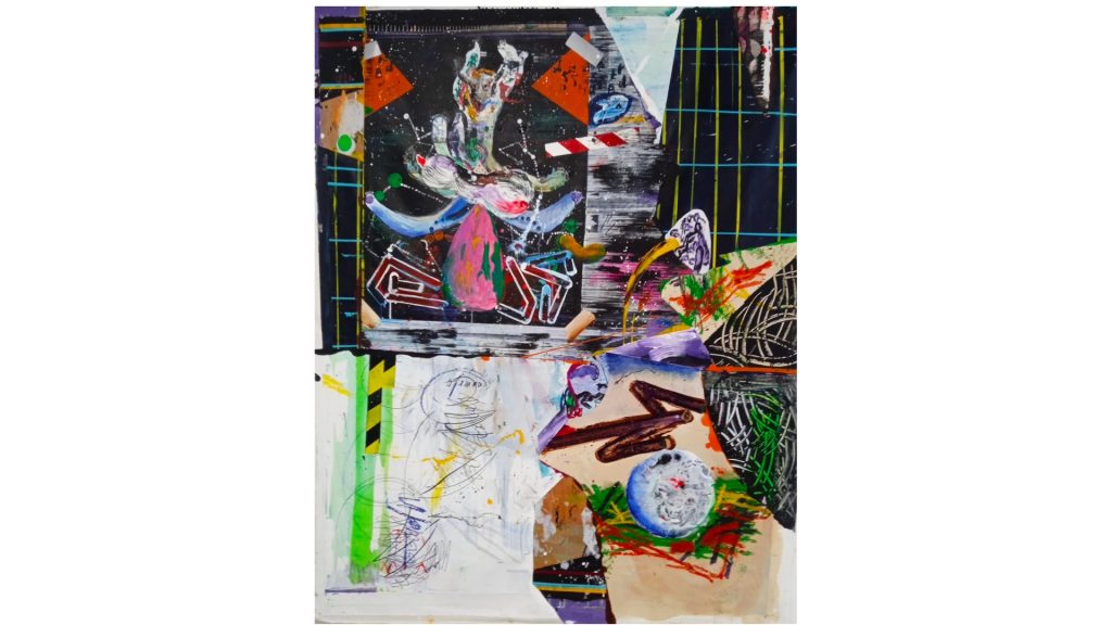Ilídio Candja Candja - Sem título, 2025, Técnica mista sobre tela, 200 x 180cm