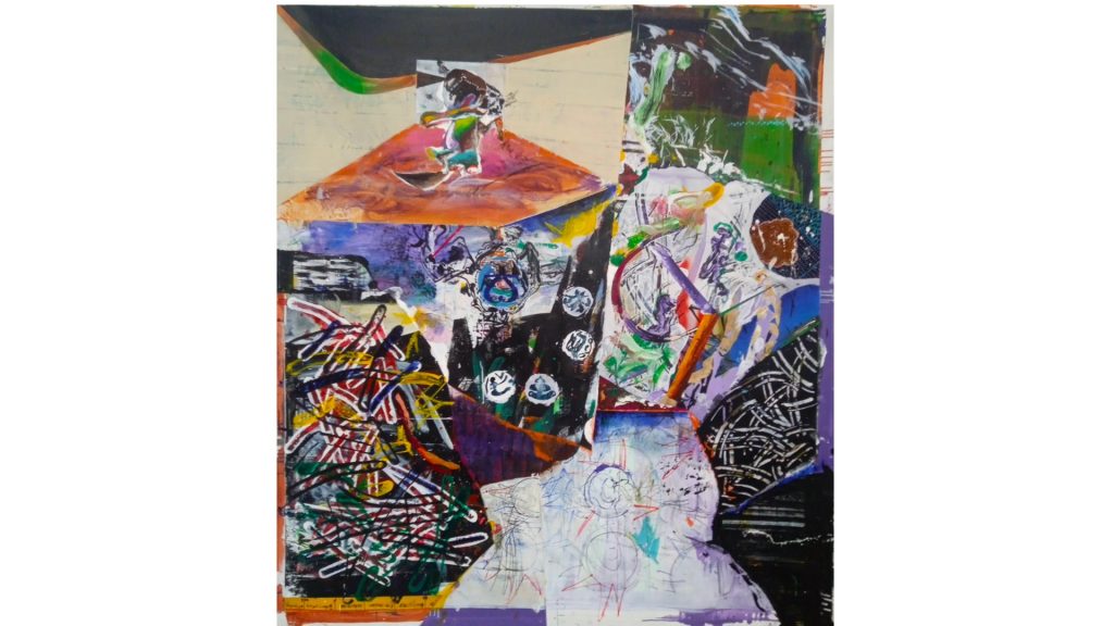 Ilídio Candja Candja - Sem título, 2025, Técnica mista sobre tela, 200 x 180cm